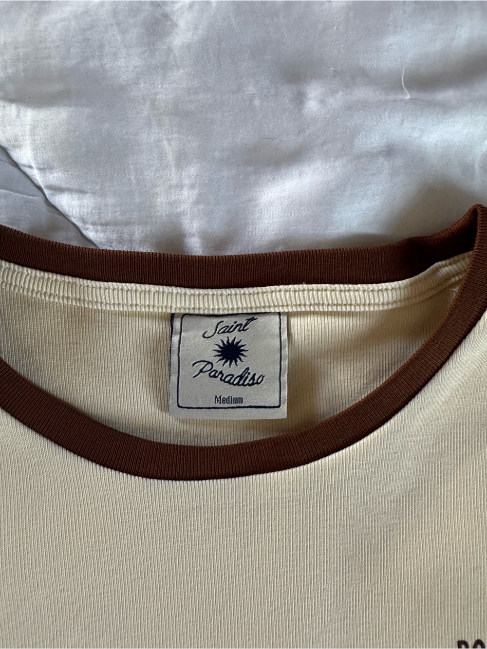Saint Paradiso Rowing Club Cream Ringer Tee - Picture 2 of 4